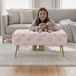 Bancheta Akord Madrid 80cm (Powder Pink) Thumb