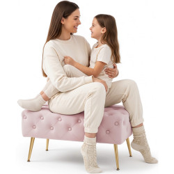 Bancheta Akord Madrid 80cm (Powder Pink) Thumb