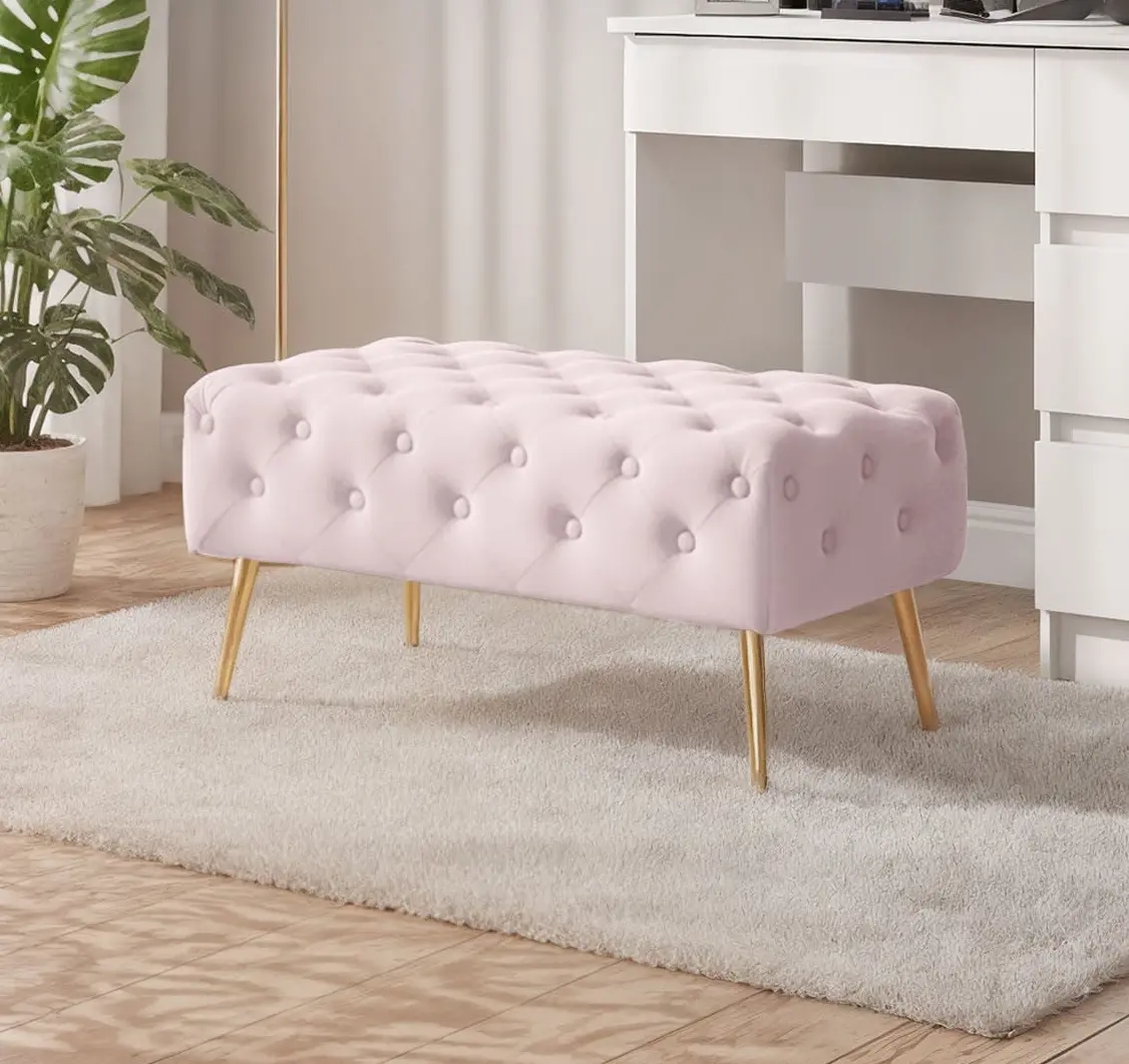 Bancheta Akord Madrid 80cm (Powder Pink)