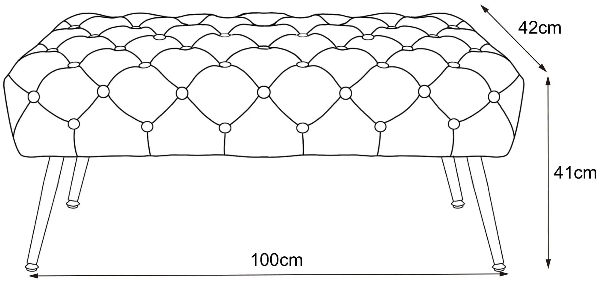 Bancheta Akord Monaco 100cm (Beige)