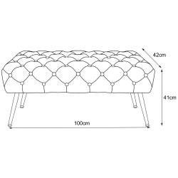 Bancheta Akord Monaco 100cm (Bottle Green) Thumb