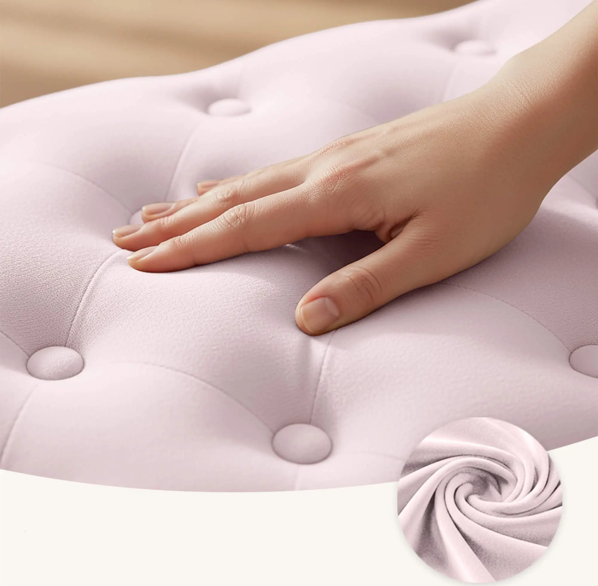 Bancheta Akord Monaco 100cm (Powder Pink)