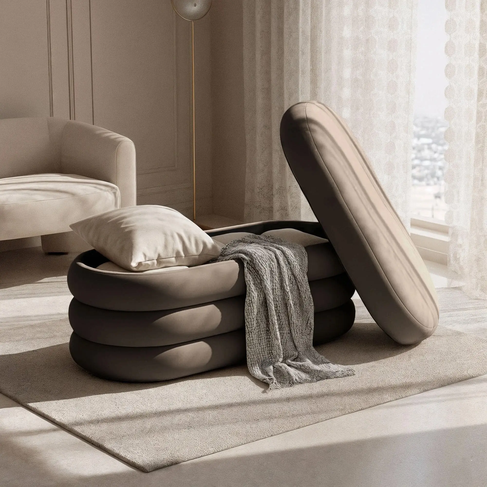 Bancheta Akord Puffo 100cm (Brown)