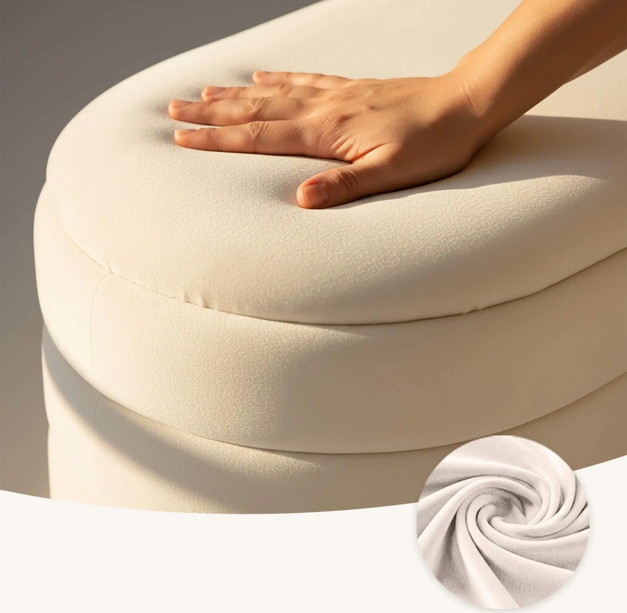 Bancheta Akord Puffo 100cm (Cream)