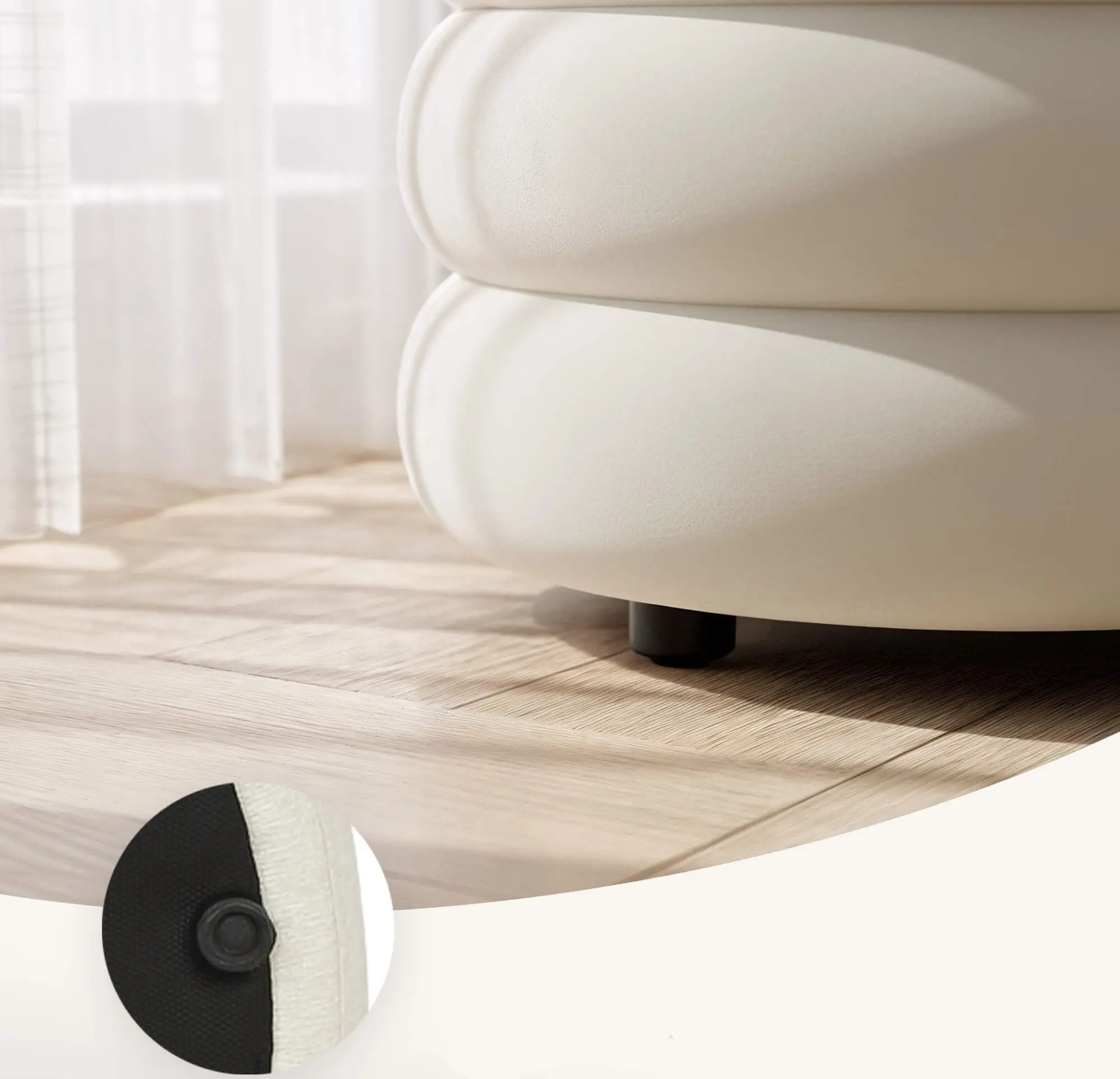 Bancheta Akord Puffo 100cm (Cream)