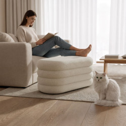 Bancheta Akord Puffo 100cm (Misty White) Thumb