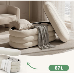 Bancheta Akord Puffo 100cm (Misty White) Thumb