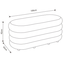 Bancheta Akord Puffo 100cm (Mocha) Thumb