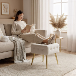 Банкетка Akord Quadra 40см (Beige) Thumb