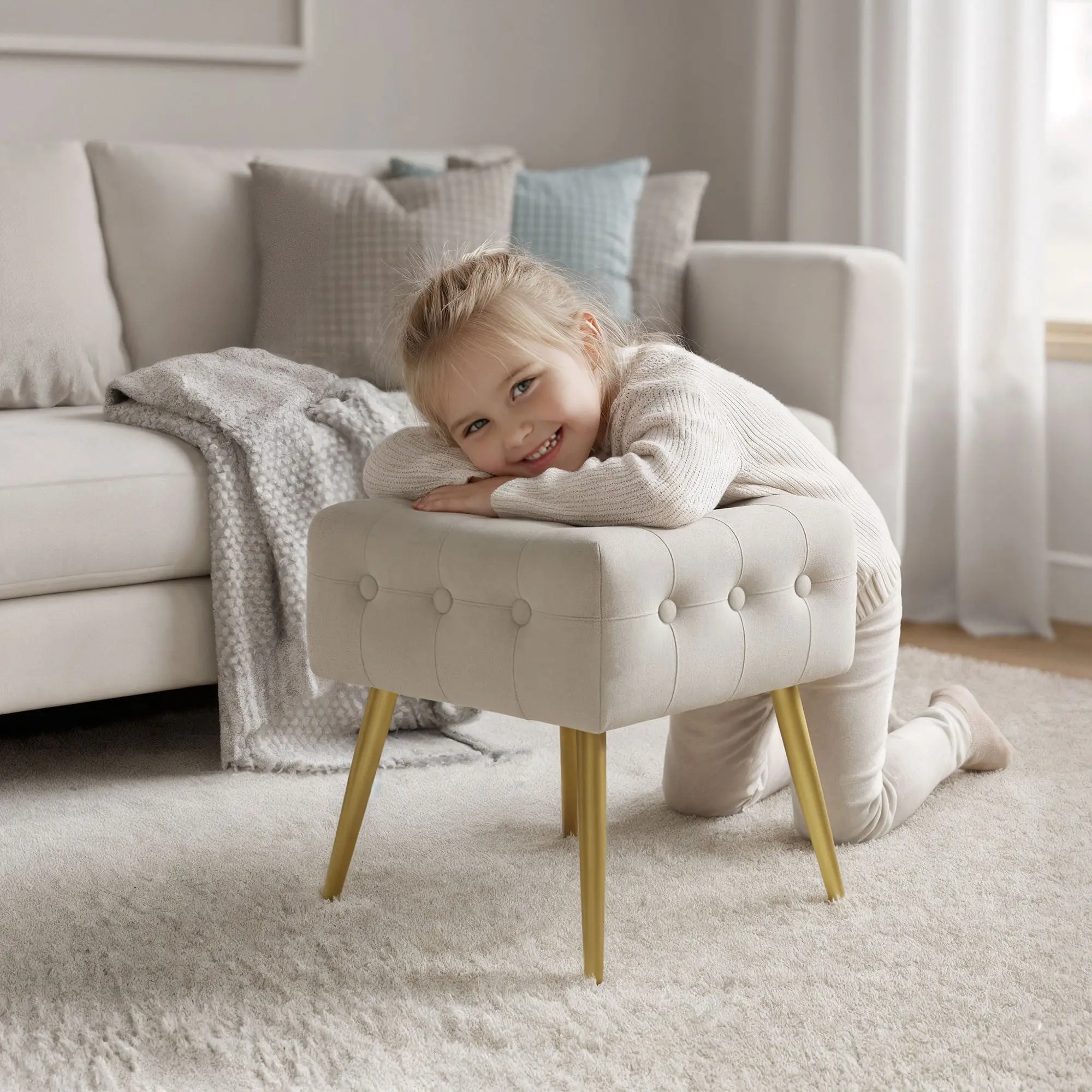 Банкетка Akord Quadra 40см (Beige)