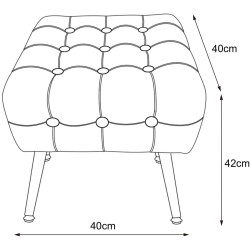 Bancheta Akord Quadra 40cm (Bottle Green) Thumb
