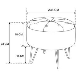 Puf Akord Caro (Gold/Black) Thumb