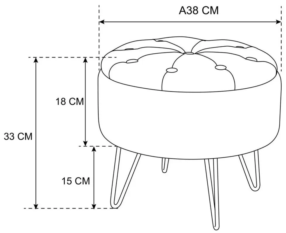 Puf Akord Caro (Gold/Black)
