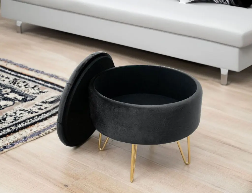 Puf Akord Caro (Gold/Black)