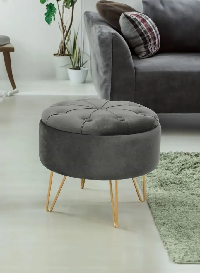 Puf Akord Caro (Gold/Graphite)