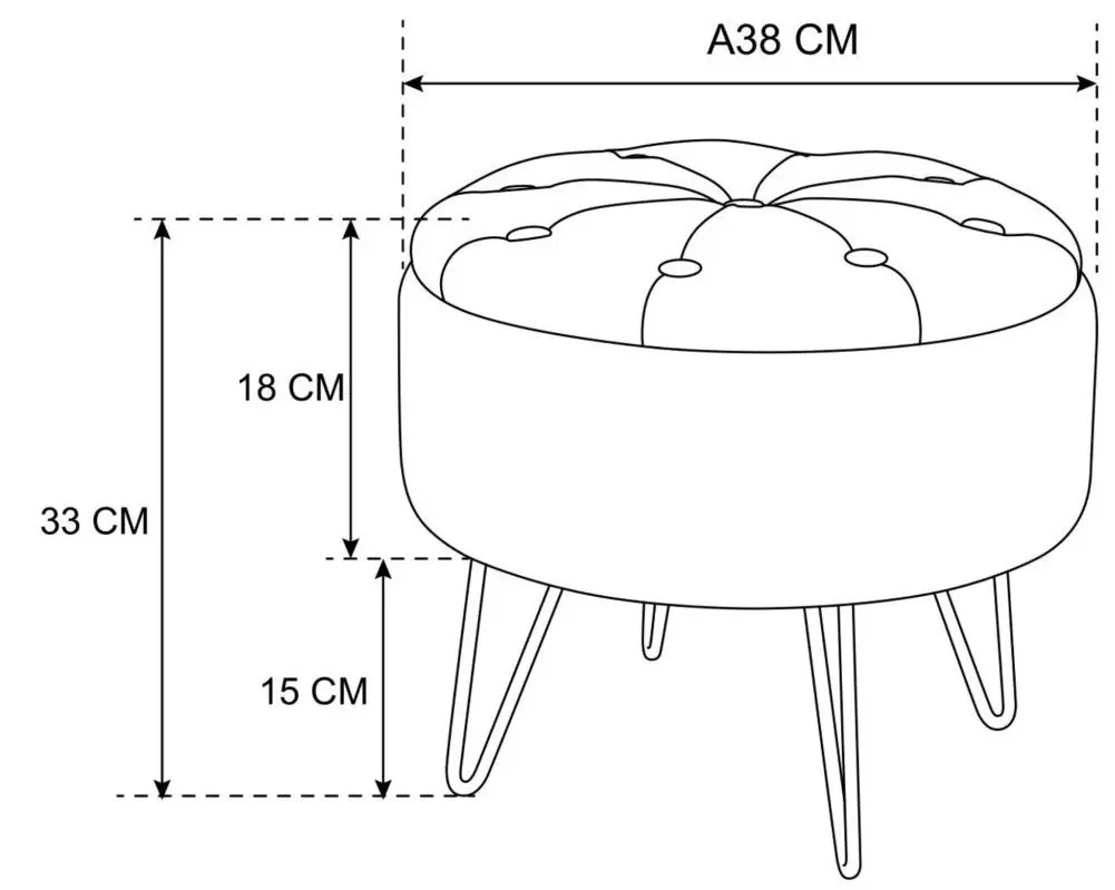 Puf Akord Caro (Gold/Green)