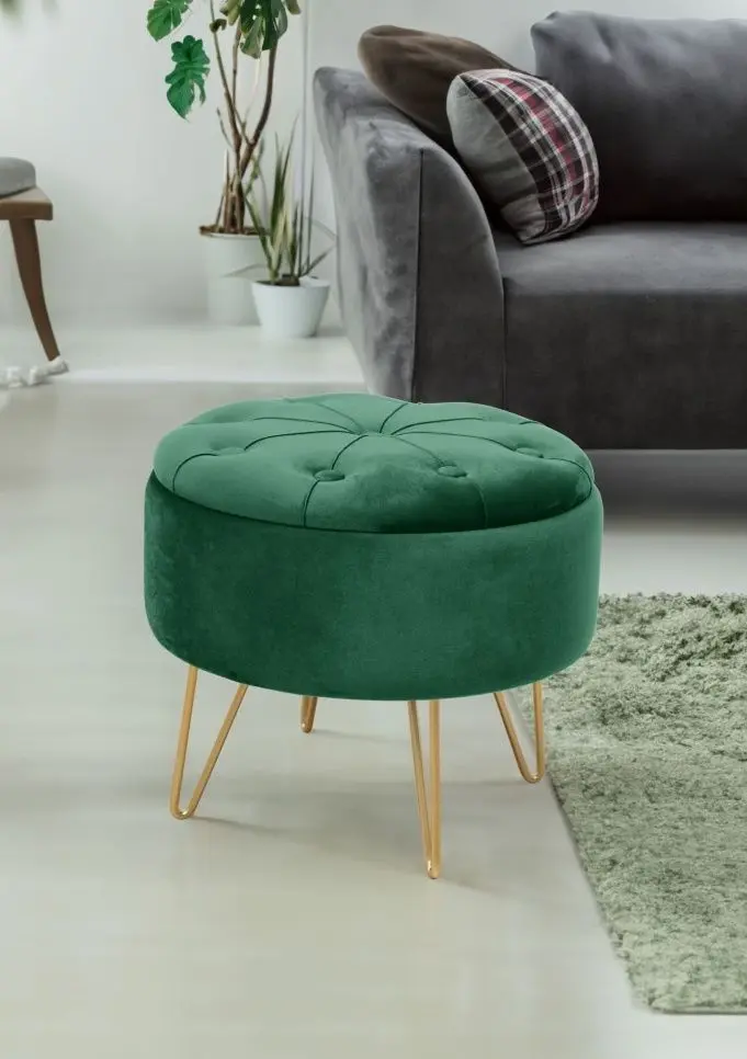 Puf Akord Caro (Gold/Green)