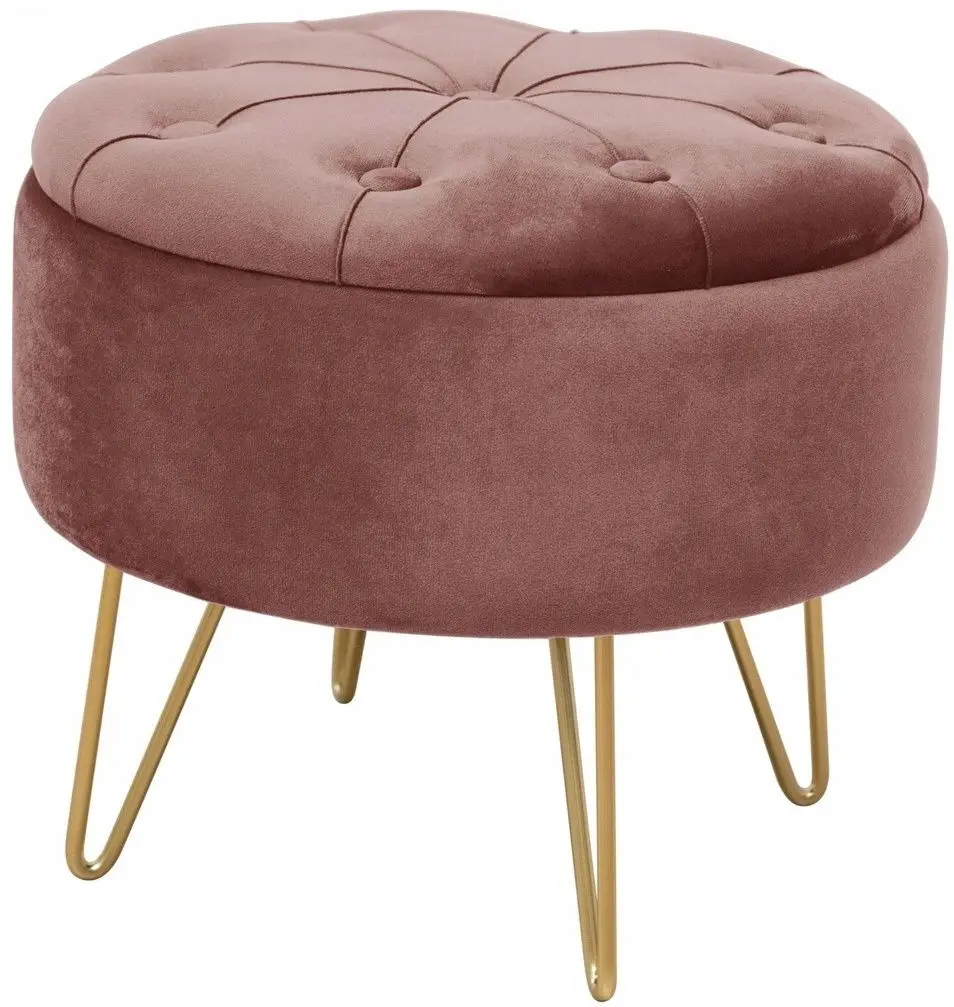 Puf Akord Caro (Gold/Pink)