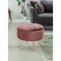 Puf Akord Caro (Gold/Pink)