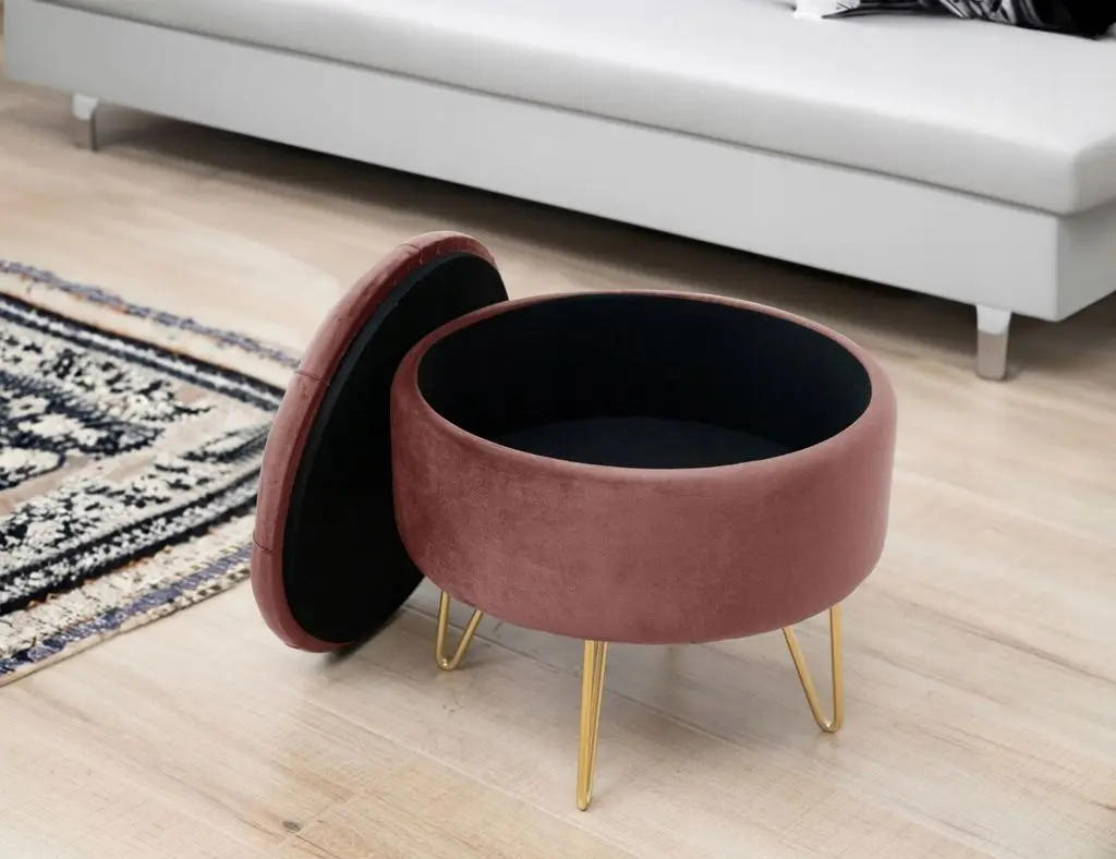 Puf Akord Caro (Gold/Pink)