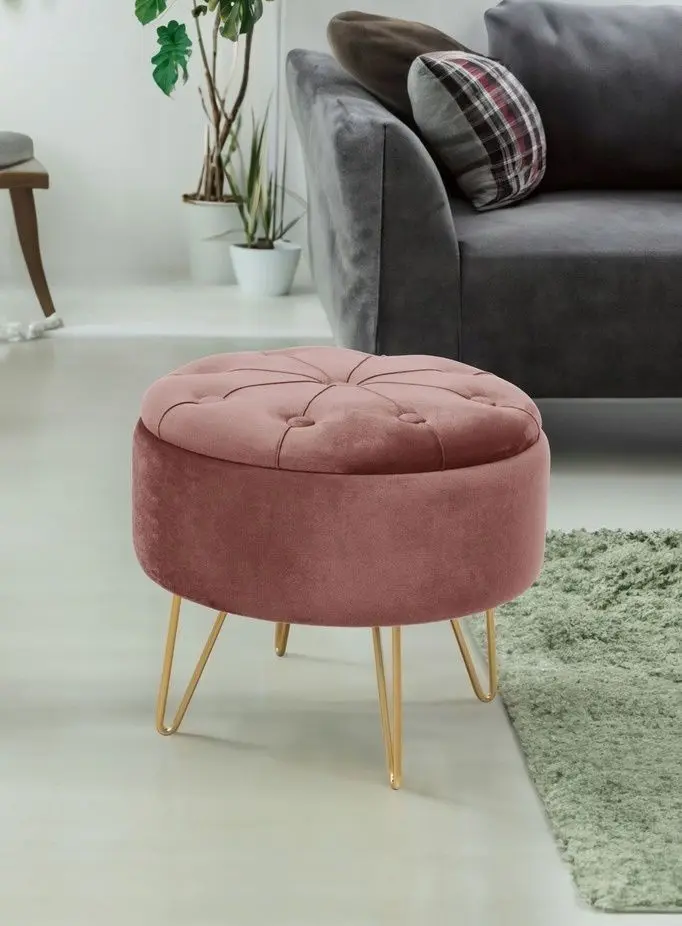 Puf Akord Caro (Gold/Pink)