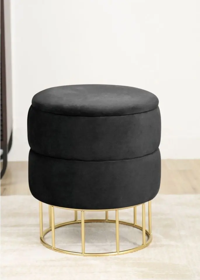 Puf Akord Elza (Gold/Black)