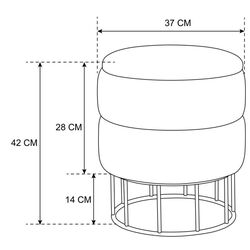 Puf Akord Elza (Gold/Green) Thumb