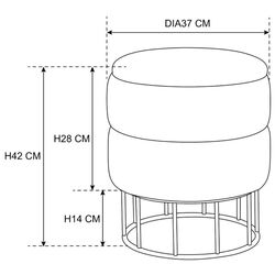 Puf Akord Elza (Grey) Thumb