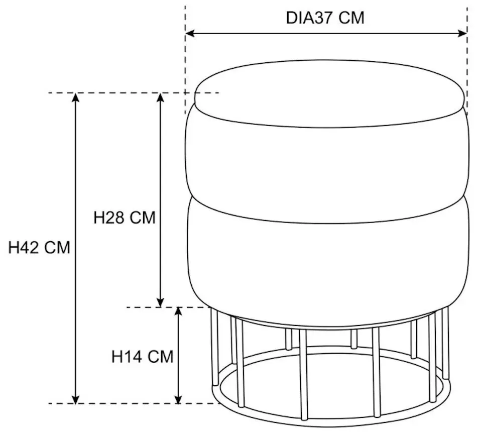 Puf Akord Elza (Grey)