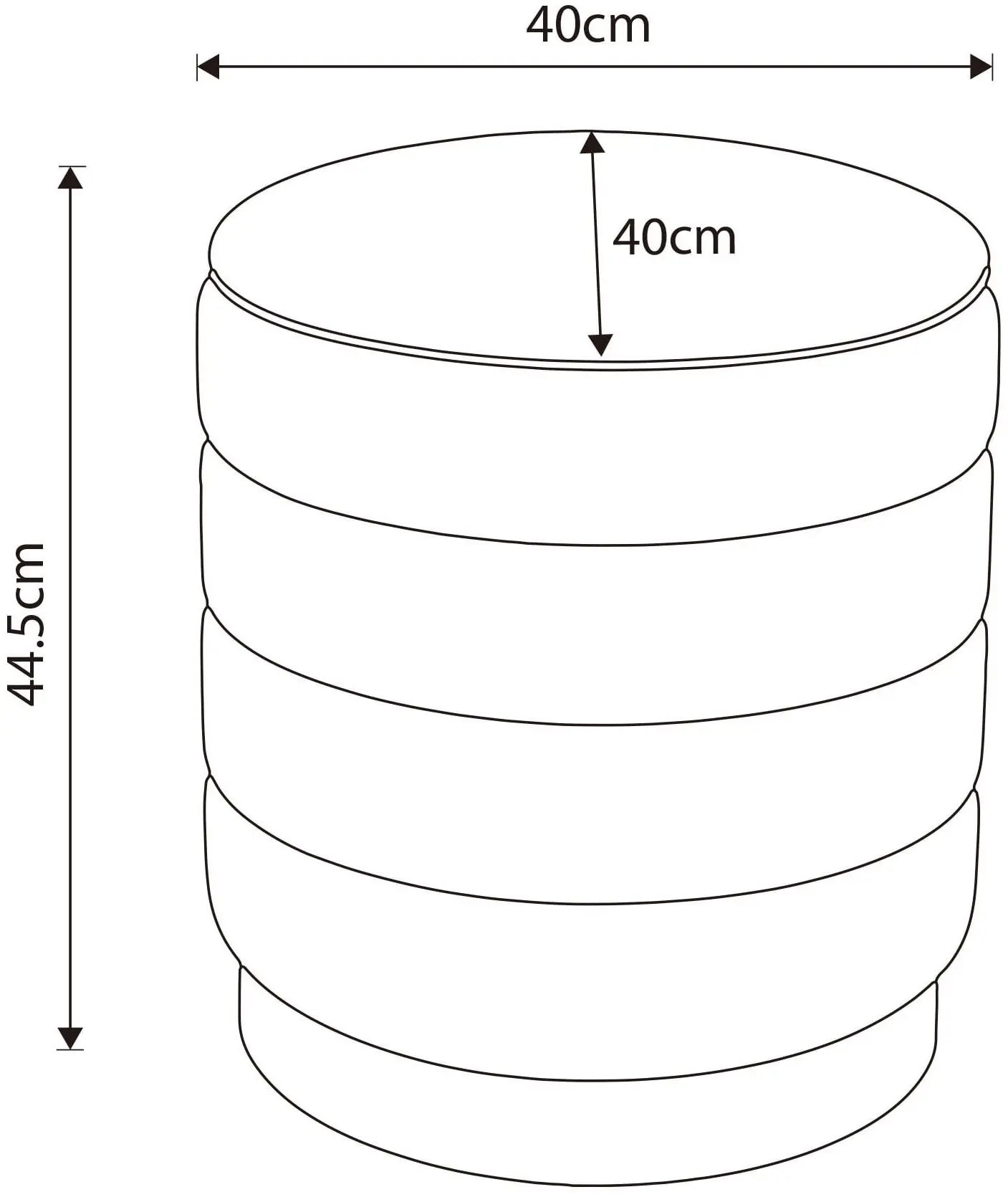 Пуф Akord Luna 40см (Cream)