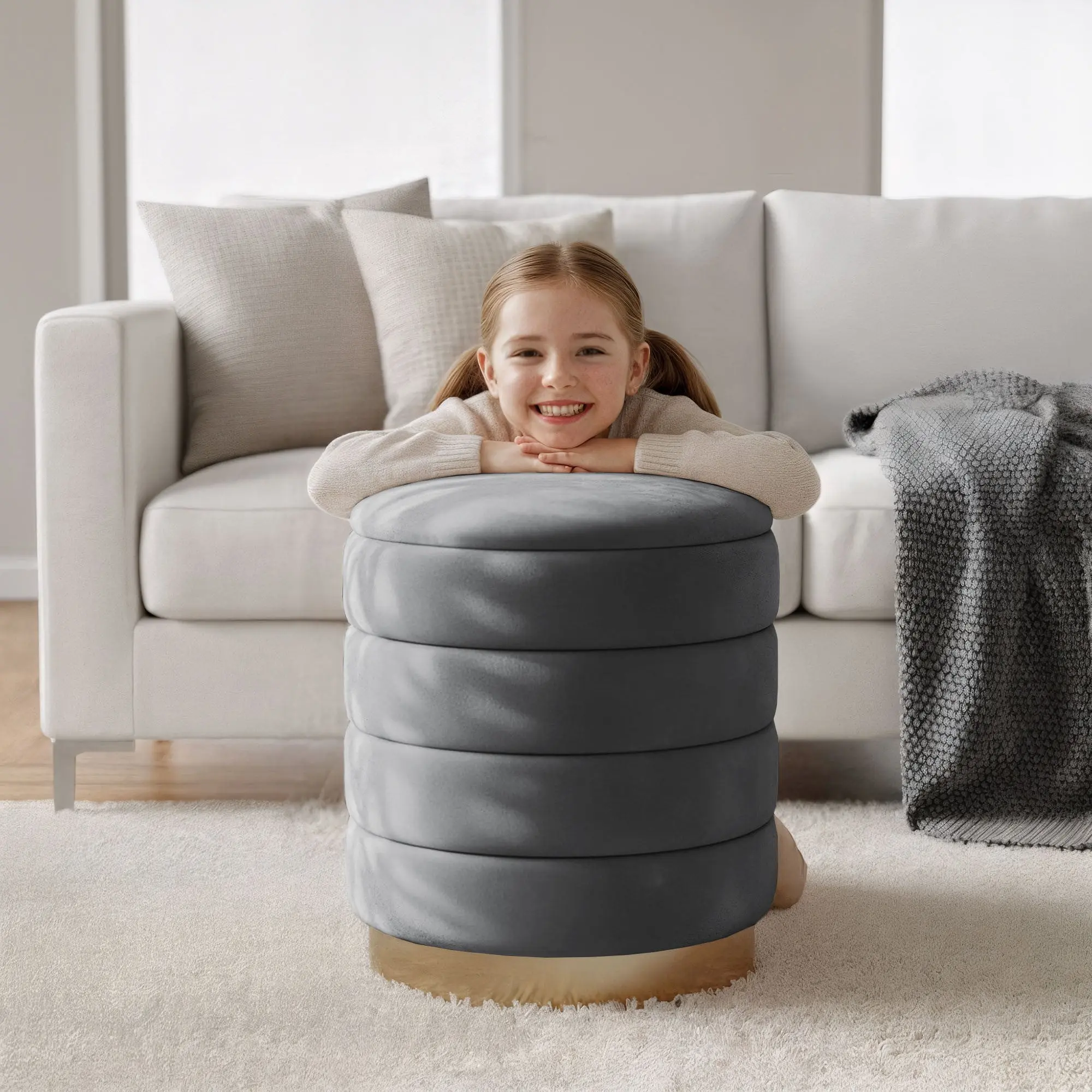 Puf Akord Luna 40cm (Graphite)