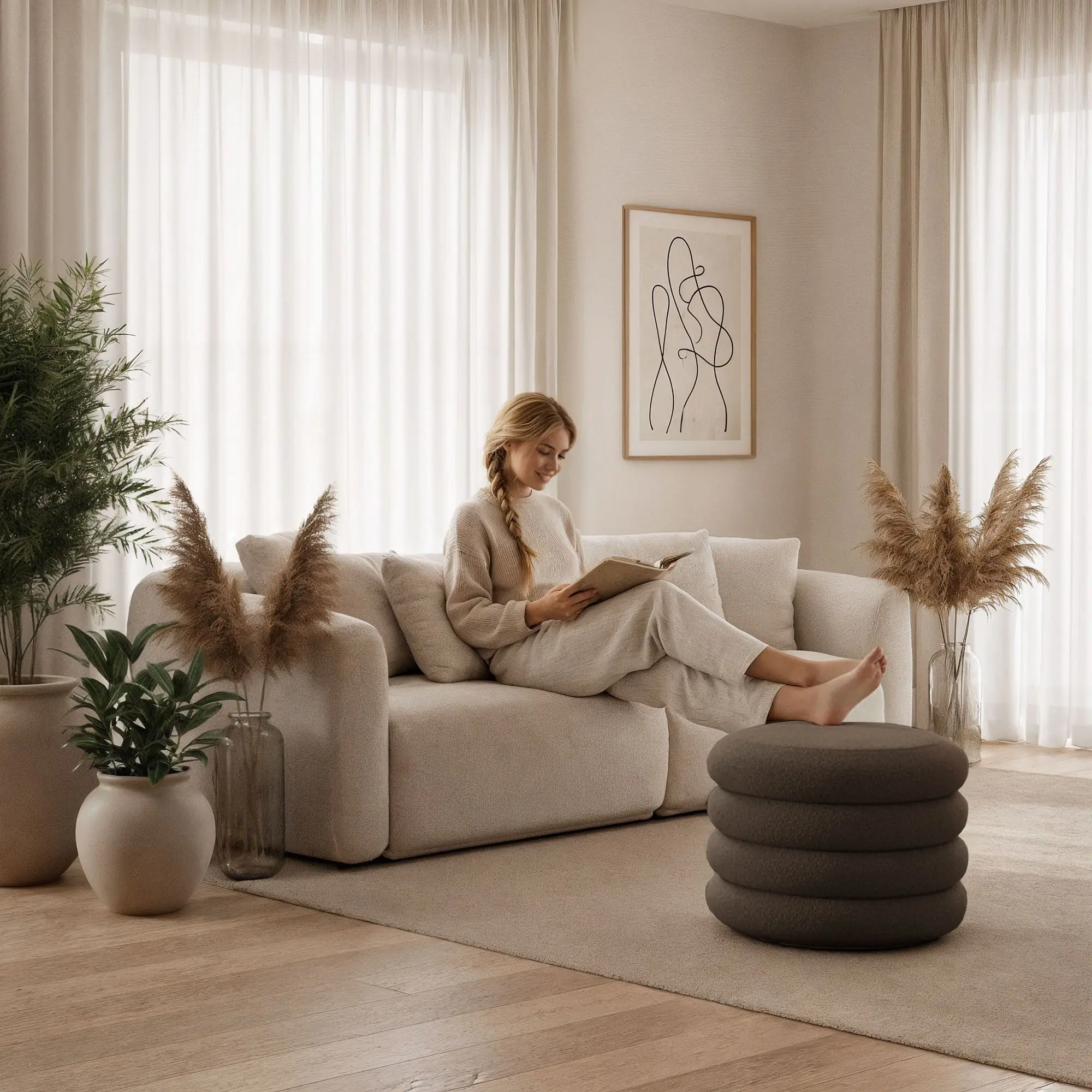 Puf Akord Mollis 55cm (Brown)