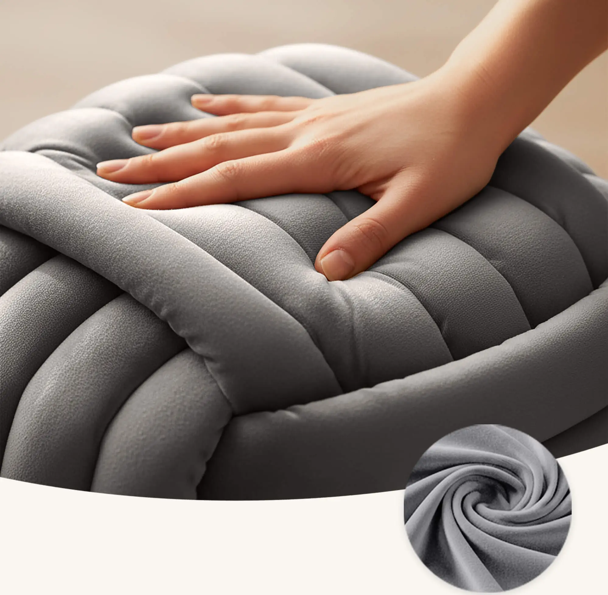 Puf Akord Nilo 53cm (Light Grey)