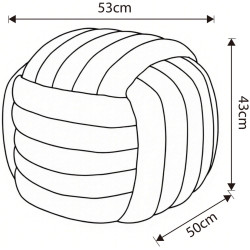Puf Akord Nilo 53cm (Light Grey) Thumb