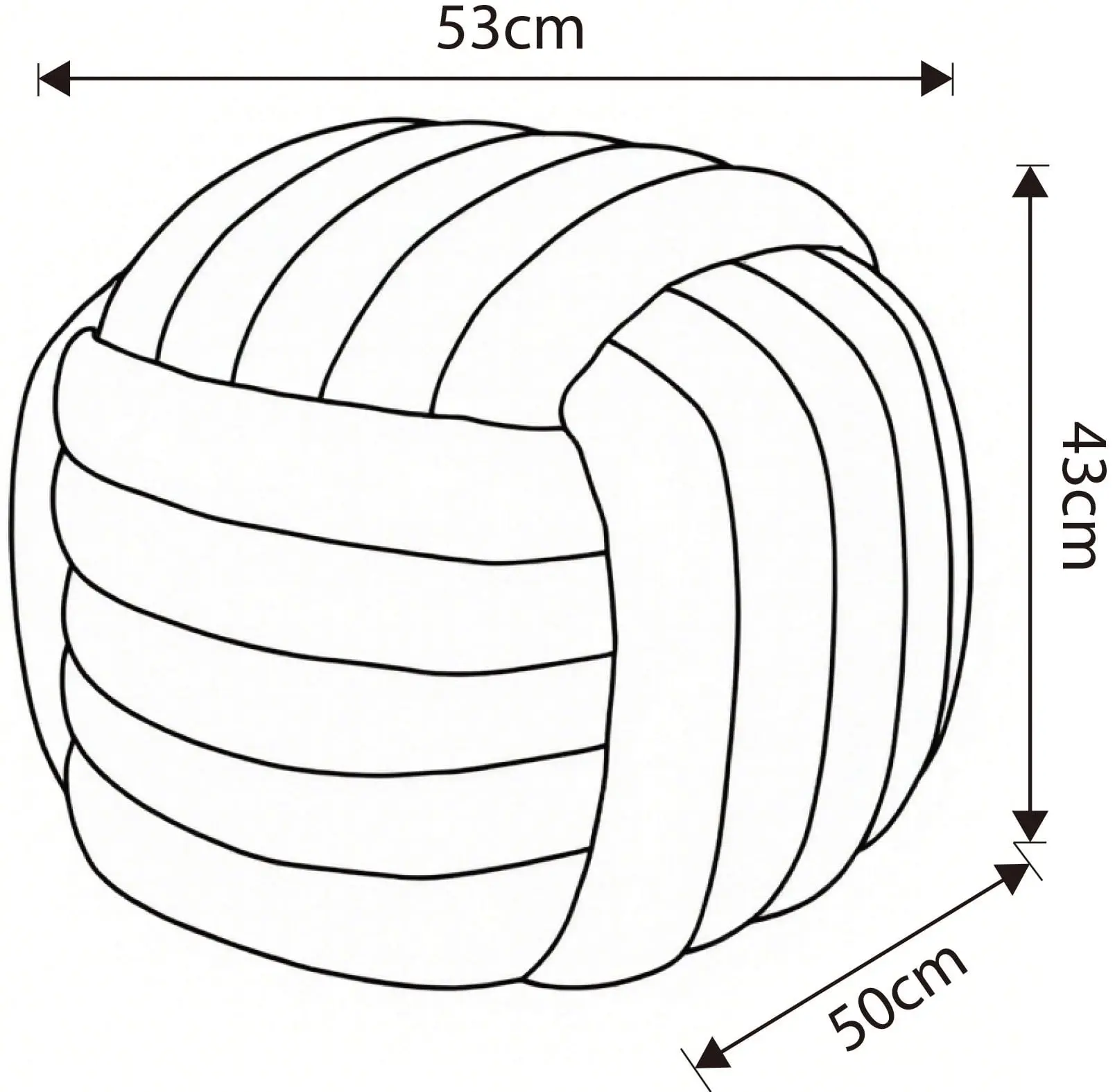 Пуф Akord Nilo 53см (Muted Beige)