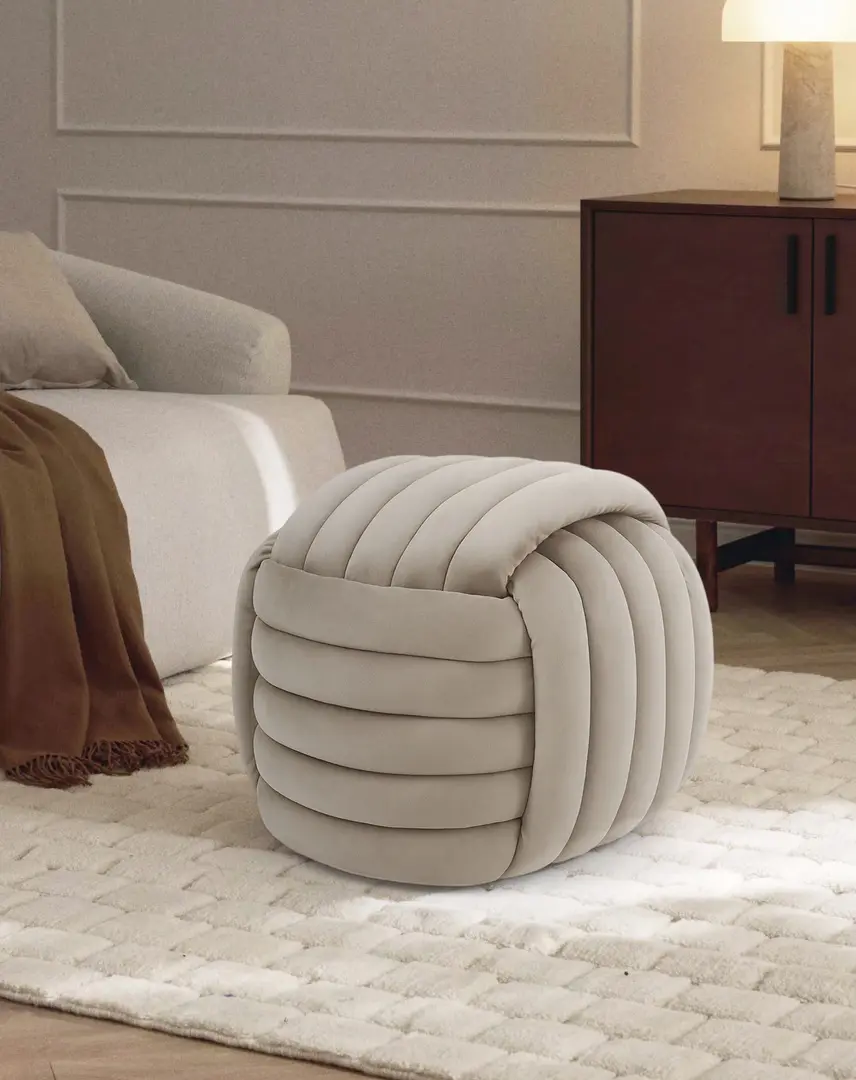 Пуф Akord Nilo 53см (Muted Beige)