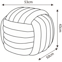 Puf Akord Nilo 53cm (Muted Pink) Thumb