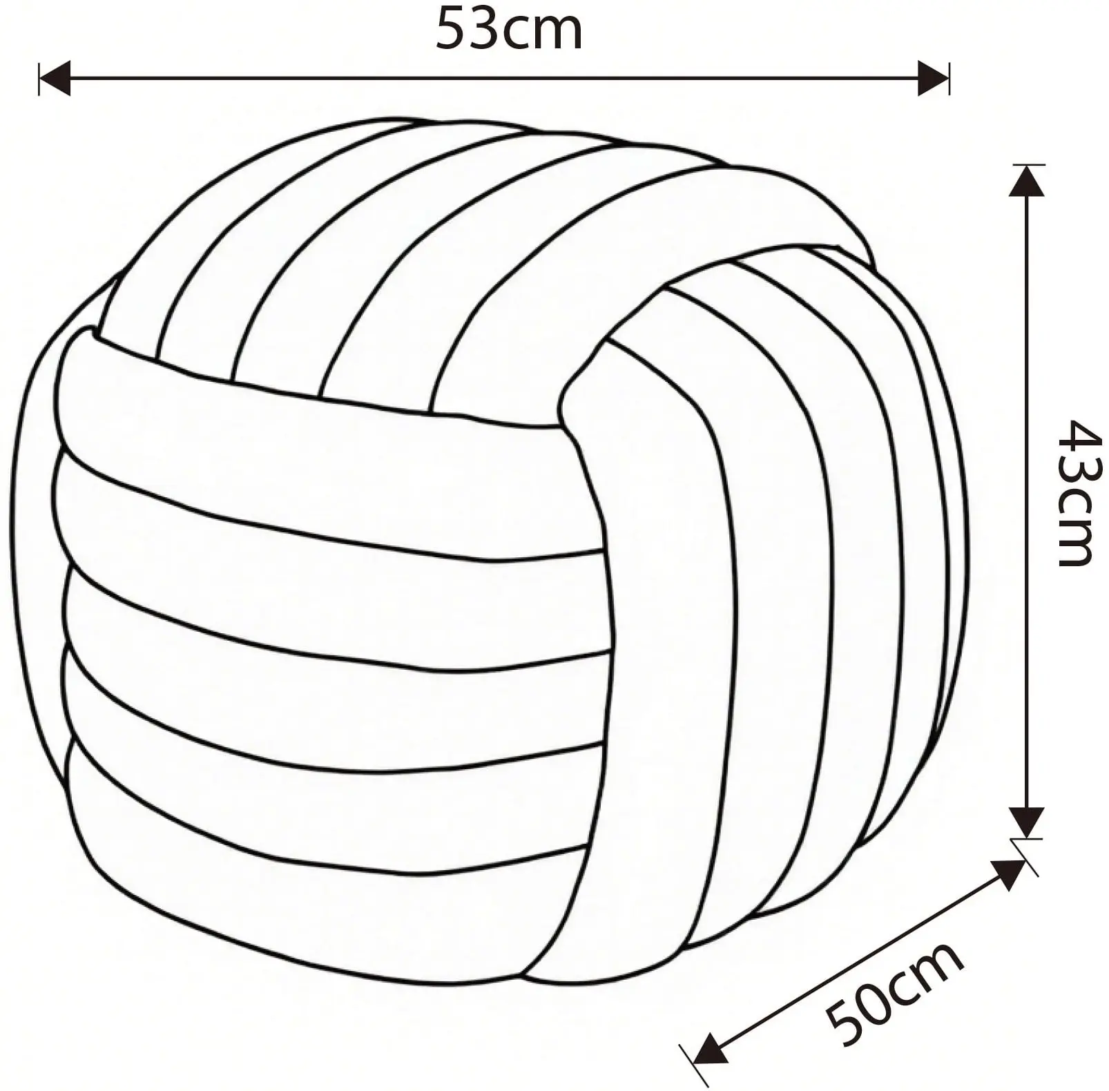Puf Akord Nilo 53cm (Muted Pink)