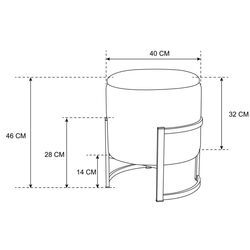 Puf Akord Porto (Silver/Black) Thumb