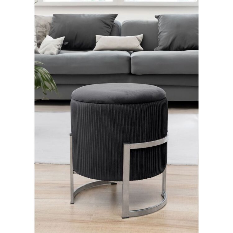 Puf Akord Porto (Silver/Black)