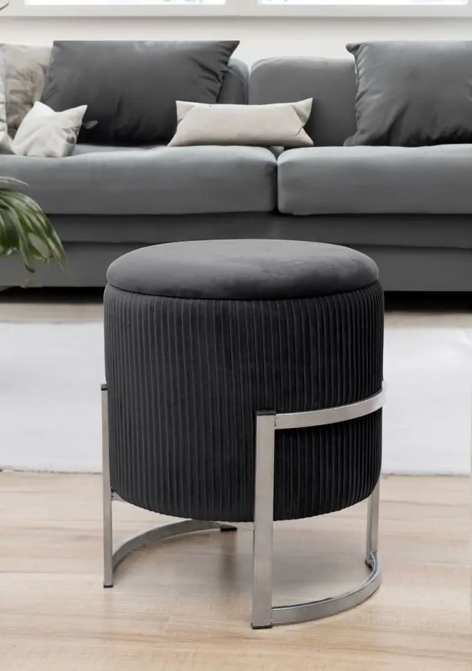 Puf Akord Porto (Silver/Black)