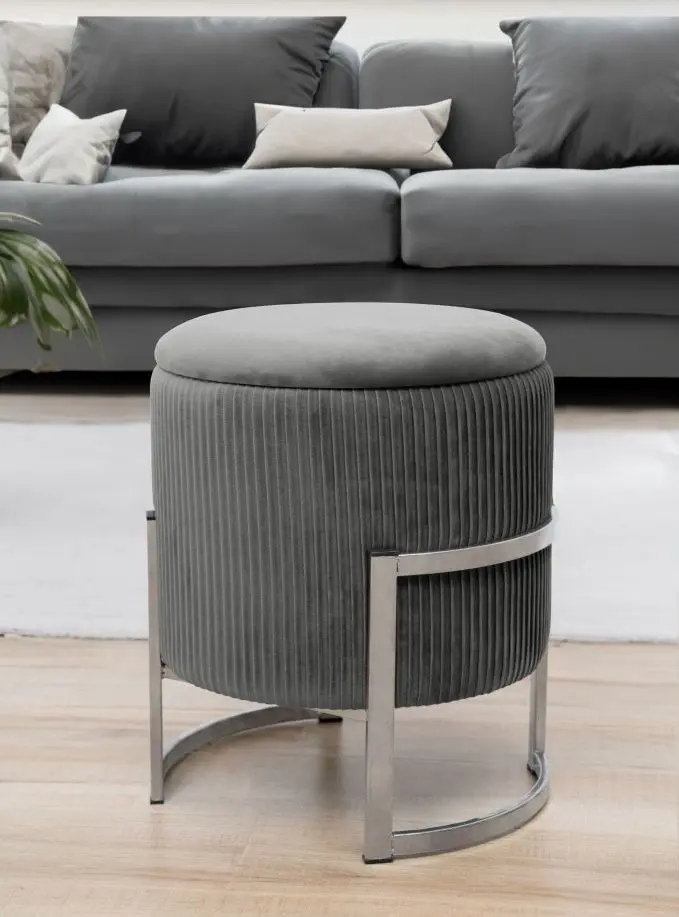 Пуф Akord Porto (Silver/Graphite)