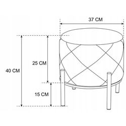 Puf Akord Savana (Gold/Black) Thumb