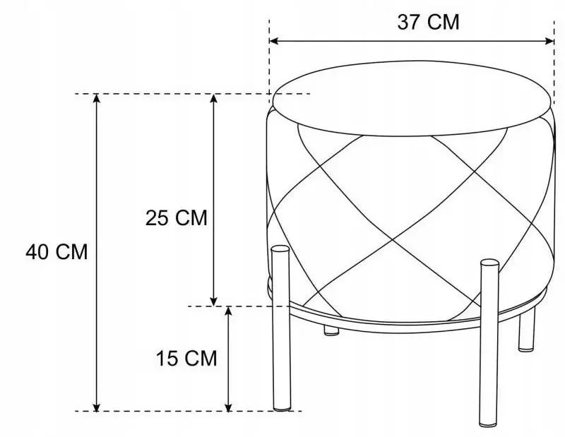 Puf Akord Savana (Gold/Black)