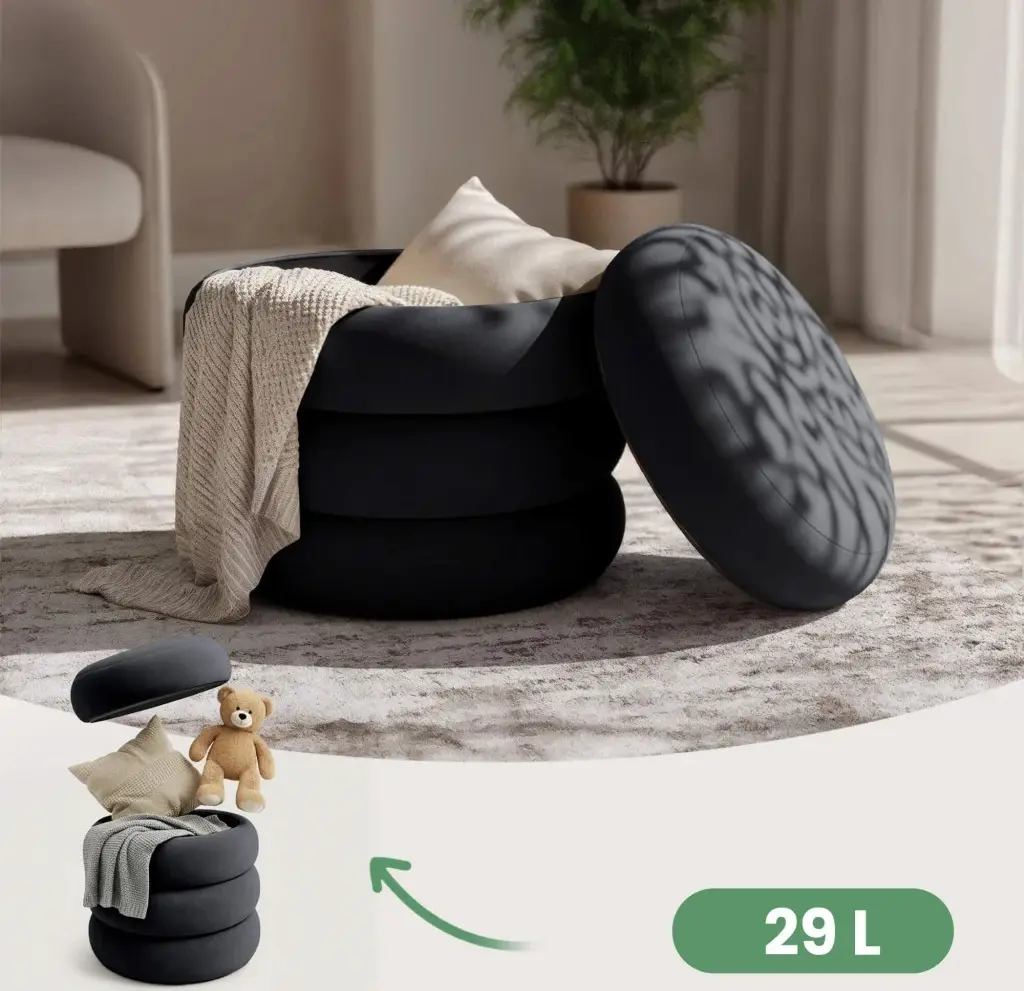 Puf Akord Snuggo 42cm (Black)