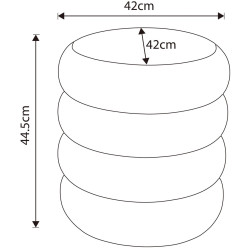 Puf Akord Snuggo 42cm (Black) Thumb