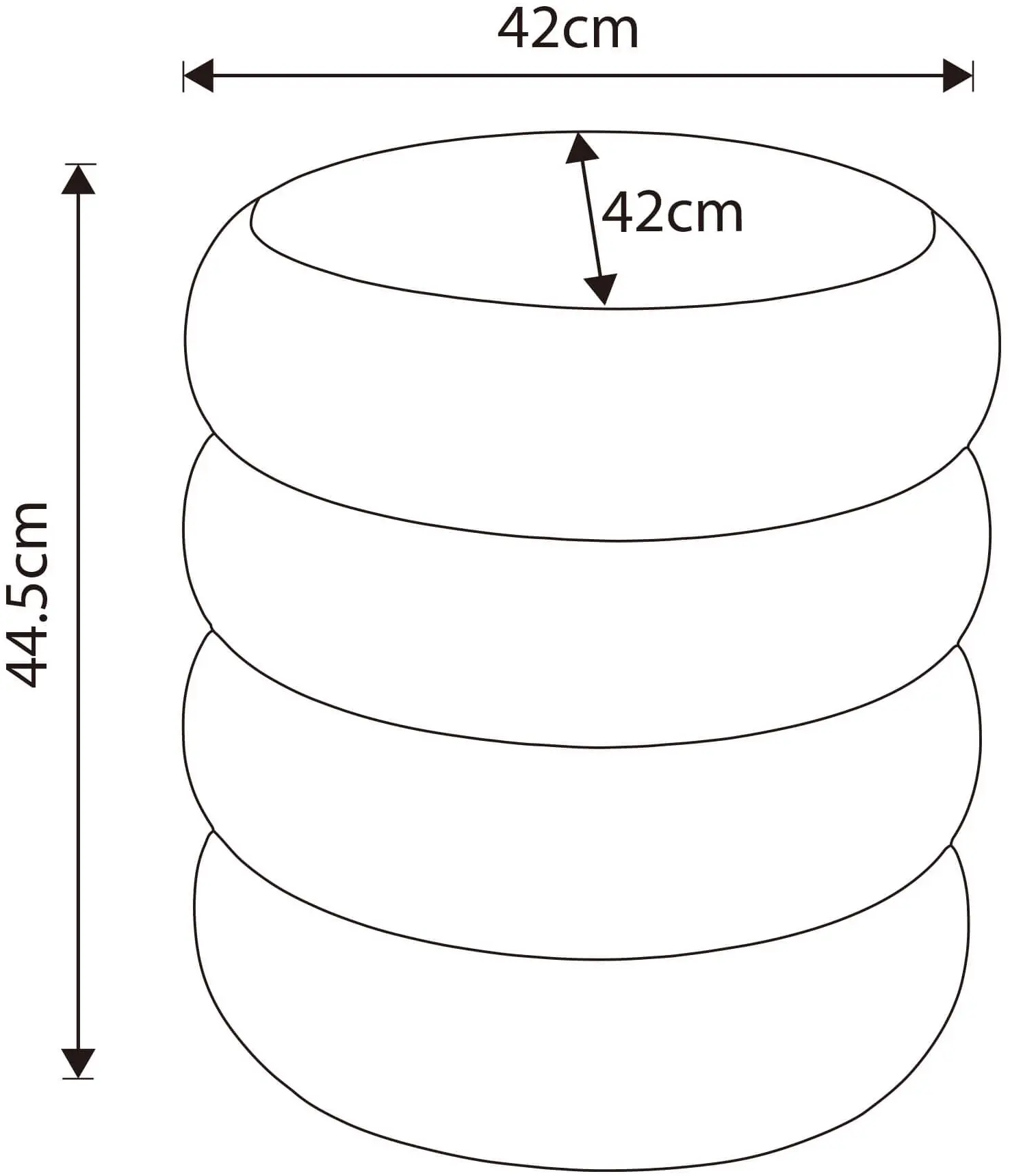 Пуф Akord Snuggo 42см (Copper)