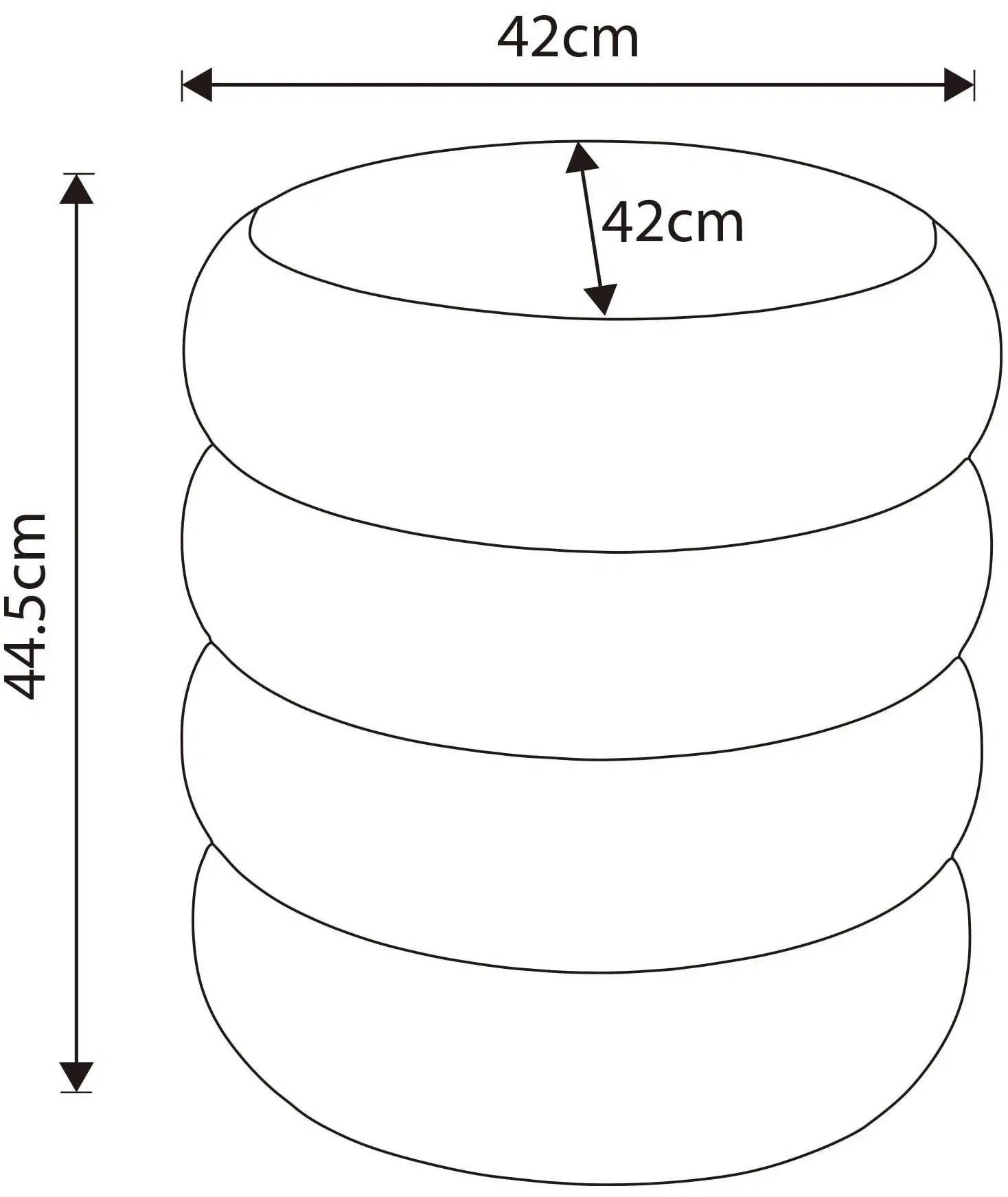 Puf Akord Snuggo 42cm (Cream)