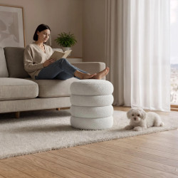 Пуф Akord Snuggo 42см (Misty White) Thumb