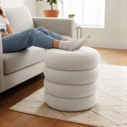 Пуф Akord Snuggo 42см (Misty White) Thumb